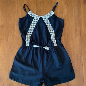 Size 12 girls black and white romper